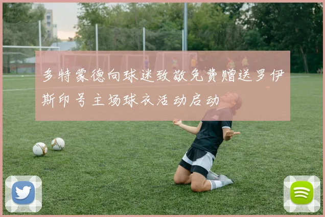 多特蒙德向球迷致敬免费赠送罗伊斯印号主场球衣活动启动